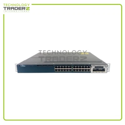 WS-C3560X-24P-L V04 Cisco 3560X 24 Port 1GigE PoE+ Switch W/ 1x C3KX-NM-10G V01 - Image 1 of 2