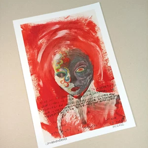 Open Mind Kunstdruck Mit Spruch - DIN A4 - inspirierendes Bild - Gesicht - Bild 1 von 6