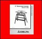 Instruction Operators Manual Fits Delta Jointer Model# 37-280