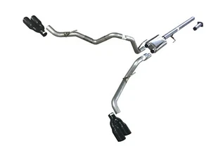 Ford F-150 Mach 40 Dual Exhaust Louder  2015 - 2016 157" wheel base Black Tips - Foto 1 di 1