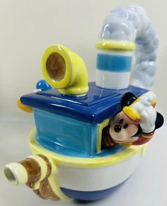 Disney MICKEY MOUSE Donald Duck “QUEEN MINNIE MOUSE” Boat TEAPOT Tea Pot RARE - Picture 1 of 7