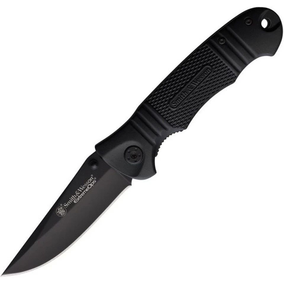 Smith & Wesson Extreme Ops Folding Knife Stainless Steel Blade Black - SWEX1 - Image 1 of 1