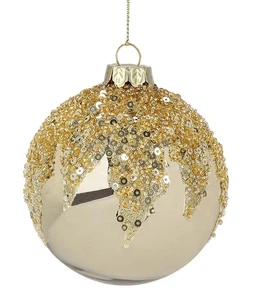Bizzotto Sfera di Natale Triumph D 80 Mm Vetro Oro - Imagen 1 de 1
