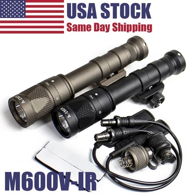 Luz de arma infrarroja y LED M600V para linterna de rifle con interruptor remoto EE. UU. Foto 1 de 4