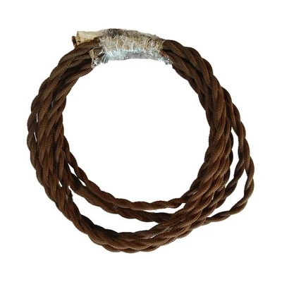  5M DIY Style Vintage Cordon De Lampe Vintage Tissu Tordu Tissu Lampe Cordon - Photo 1/4