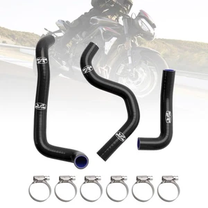 Silicone Radiator coolant Hose kit For Street Triple 765 R RS 2020-2022 Black B. - Picture 1 of 14