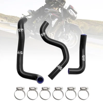 Silicone Radiator coolant Hose kit For Street Triple 765 R RS 2020-2022 Black B. - Image 1 of 4