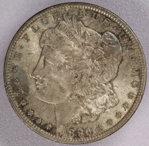 1896 1 Dollar Morgan Silberdollar - Stempelglanz getönt - Bild 1 von 2