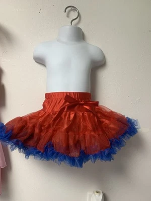 Talla Única Infantil Niño Pequeño Rojo y Azul 4 de Julio Patriótico Tutú Pettiskirt Nuevo Con Etiquetas Foto 1 de 2