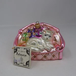 Kurt S. Adler Polonaise "Couch Cat" Glas Ornament AP1045 - Handarbeit in Pola - Bild 1 von 5
