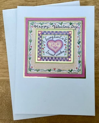 Recycled Paper Greetings, Valentine’s Card For Mother, Artist A. Hunter, New! - Image 1 of 4