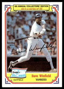 1984 Topps Drake's Big Hitters Dave Winfield New York Yankees #32 - Picture 1 of 2