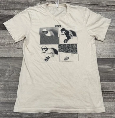 Camisa Beck Adulto Talla Mediana Banda de Música Artística Camiseta Blanca Manga Corta Foto 1 de 4