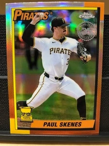Tarjeta de copa de novato Paul Skenes 2025 Topps cromada arco iris/35 aniversario #90CB-13 - Imagen 1 de 12