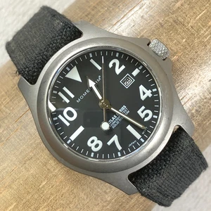 Momentum Atlas Series Women Field Black Nylon Quartz Analog 32mm Watch 6 3/4" - Picture 1 of 11