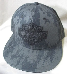 Gorra Harley Davidson negra/gris con parche cosido con logotipo HD talla L camuflaje - Imagen 1 de 6