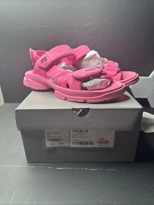 Balenciaga Fluo Pink Technical Material Tourist Sandals Eu42 US 12 WOMENS - Image 1 of 4