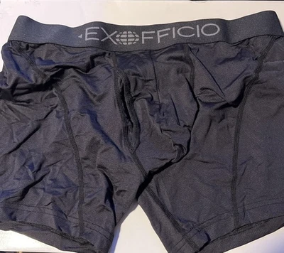 Calzoncillo boxer ExOfficio Give-N-Go Sport 2.0 6 pulgadas - para hombre, pequeño, nuevo con etiquetas, negro Foto 1 de 4