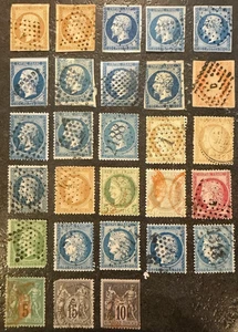 🦬Lot de Jolies Oblitérations sur timbres classiques Empires, Cérès, Sages.🦬 - Picture 1 of 3