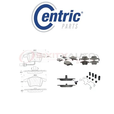 Centric Posi Quiet Metallic Brake Pads w Shims for 2002-2004 Audi A6 Quattro ti Foto 1 de 4