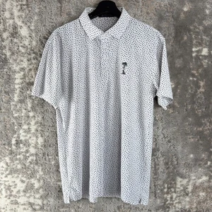 G Fore Size M Polka Dot Casual Polo Shirt White Short Sleeve Collar - Picture 1 of 5