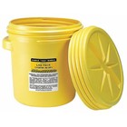 Eagle Mfg 1650 20 Gal Open Head Salvage Drum, Polyethylene, Unlined, Yellow