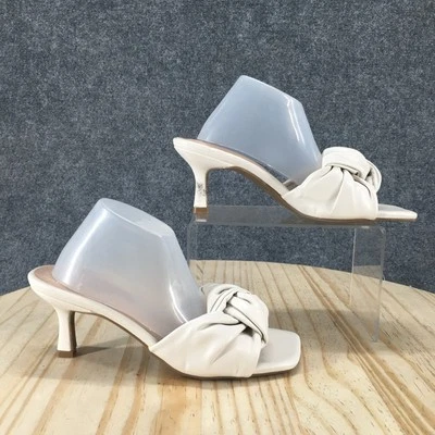 NEW Alfani Sandals Womens 7.5 M Nia Casual Knotted Slip On Dress Kitten White - Image 1 of 4