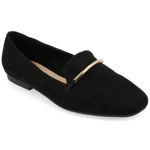 Journee Collection Women's Wrenn Tru Comfort Foam Square Flats, Black Size 7.5M - Picture 1 of 4