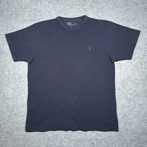 Polo Ralph Lauren T-Shirt Men's Large Navy Blue Pony Logo Heavyweight Cotton - Picture 1 of 19