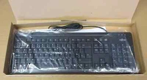 NEW Fujitsu Black QWERTY Full-Size UK USB Wired Keyboard (MUTI BULK DISCOUNTS!) - Picture 1 of 5
