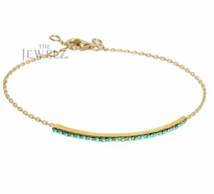 Bracciale Barra Pietre Preziose Turchese Oro 14K Regalo Natale - Il Gioiello - Foto 1 di 3