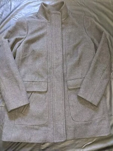 J. Jill Coat Gray Size XS Petite Lined Full Zip Pockets City Coat - Picture 1 of 22