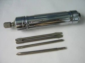 Vintage Delfino Flashlight Screwdriver Set w/ Interchangeable Blades Multi Tool - Picture 1 of 5