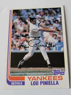 LOU PINIELLA 1982 Topps #538.  YANKEES - Image 1 of 2
