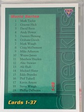 1994 FUTERA ACB CRICKET SINGLE COMMON-Choose From Dropdown list-Single Card.VG
