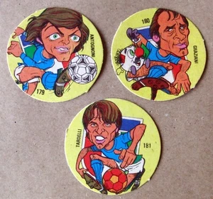 ANTOGNONI TARDELLI GRAZIANI Trading CARDS Caricatures 1981 SOCCER Italia LEGENDS - Picture 1 of 2