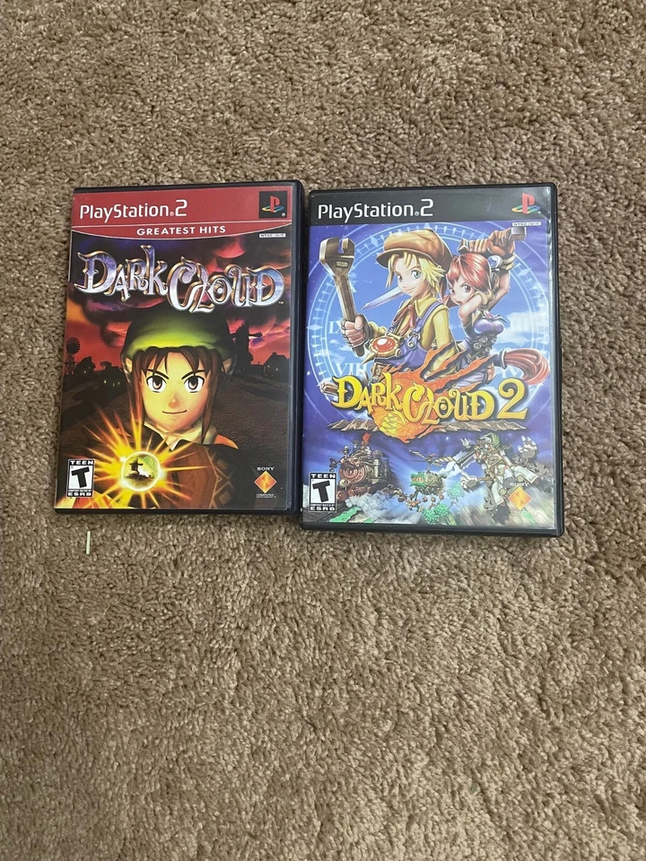 Dark Cloud 1 + 2, I+II (Sony PlayStation 2, PS2 LOT) Tested Working complete - Image 1 of 1
