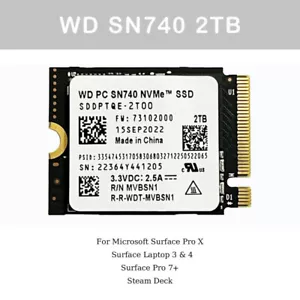 WD PC SN740 2TB M.2 2230 SSD NVMe PCIe4x4 For Steam Deck ASUS ROG Flow X Laptop - Picture 1 of 9