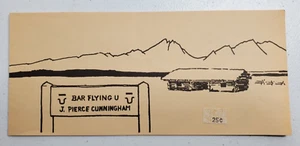 Vintage Bar Flying U J Pierce Cunningham Souvenir - Picture 1 of 5