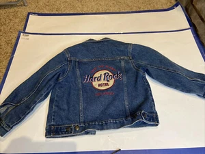 Hard Rock Hotel Orlando Embroidered Logo Denim Jacket Small Save The Planet - Picture 1 of 10