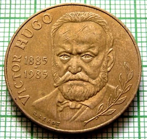 FRANCE 1985 10 FRANCS, WRITER VICTOR HUGO - 100th Anniversary of the Death - Picture 1 of 6
