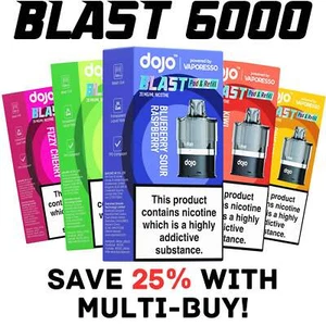 Dojo Blast 6000 Pods Replacement Kit Prefilled eliquid Refill 6K | 20mg Nic Shot - Picture 1 of 18