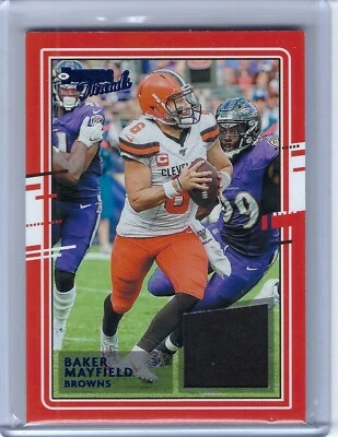 Baker Mayfield 2020 Donruss Threads #23 Jersey Relic Patch Card Tampa Bay Bucs - Image 1 of 2