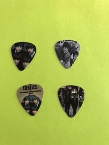 Collectors Guitar Pick Lot of 4 Beatles  - 2 Sided Print ~ NWOT~ Free Shipping - Picture 1 of 1