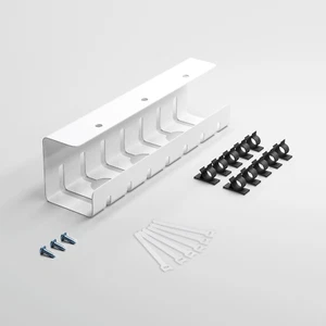 Kabelkanal Weiß Komplettset, schraubbar Schreibtisch - Kabelmanagement - Bild 1 von 6