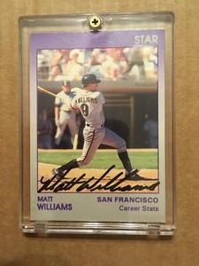 1991 Star Company - Autographed Career Stats  - Matt Williams - SF Giants