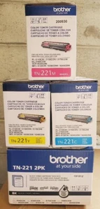 Set 5 toner originali sigillati Brother TN-221 TN221 SCATOLA APERTA SACCHETTI SIGILLATI - Foto 1 di 1