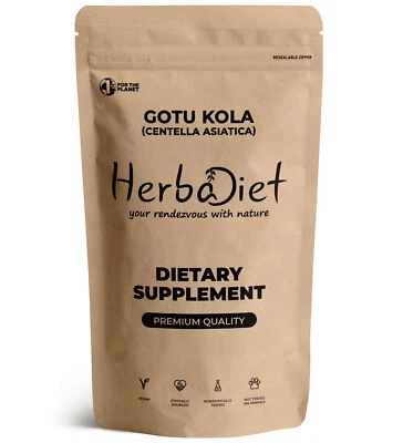 Gotu Kola Extract Powder Centella Asiatica 20% Asiaticosides Anxiety Depression - Image 1 of 3