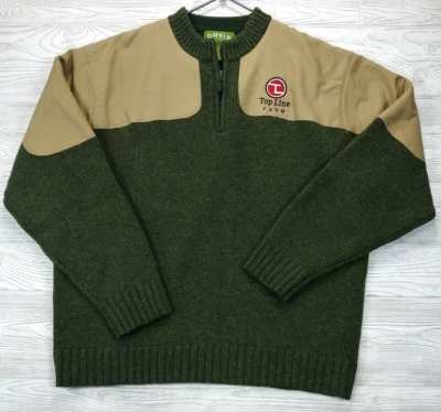 Orvis 1/2 Zip Shetland Sweater XL Top Line Angus Farm Logo Ag Workwear Pullover - Image 1 of 4