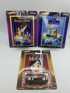 HOT WHEELS DISNEY SET OF 3 Of 5 Real Riders Collectable Mulan Lion Kind Beauty - Picture 1 of 4